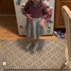 Edgehill Collection Purple and Gray Long Sleeve Dress